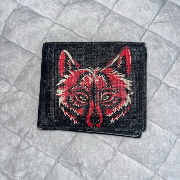 Gucci GG Supreme Monogram Fox Bi-Fold Wallet - Picture 1 of 5